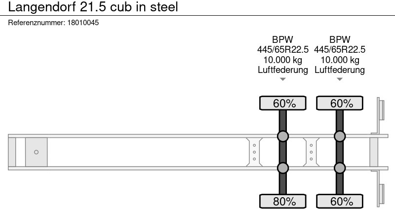 قلابة نصف مقطورة نصف مقطورة قلابة Langendorf 21.5 cub in steel: صورة 12