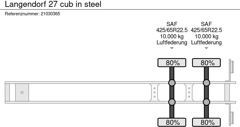 قلابة نصف مقطورة نصف مقطورة قلابة Langendorf 27 cub in steel: صورة 10