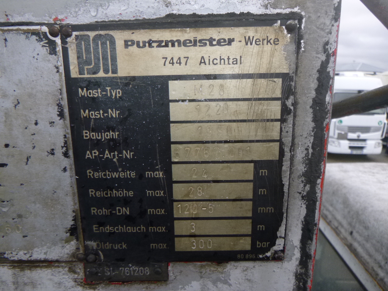 مضخة خرسانة Mercedes 1922 4x2 Putzmeister concrete pump: صورة 6