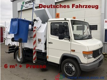 شاحنة النفايات لنقل القمامة Mercedes-Benz 814 D 6m³Seitenlader*Presse*1.Hand*DeutscherLKW: صورة 1