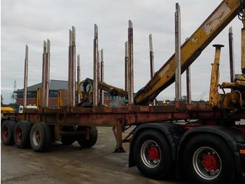 مقطورة الغابات, نصف مقطورة Nooteboom Tri Axle Timber Trailer, Hydraulic Crane, Hydraulic Rotating Grapple (Plating Certificate Available): صورة 1