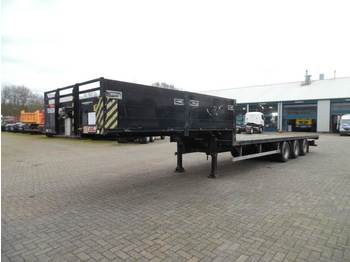 عربة منخفضة مسطحة نصف مقطورة SDC 3-axle semi-lowbed container trailer 10-20-30 ft: صورة 1