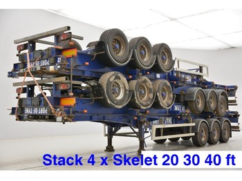 نصف مقطورة لنقل الحاويات SDC Stack 4 x skelet: 20-30-40 ft: صورة 1