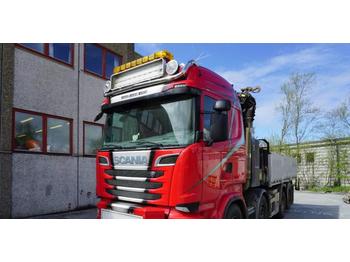 شاحنات مسطحة Scania R 620 crane truck Palfinger PK42002 456 CV: صورة 1