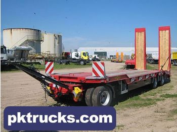 Humbaur 3-axle drawbar trailer - نصف مقطورة مسطحة