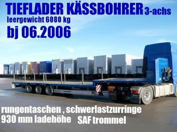 Kässbohrer JB / JUMBO TIEFLADER PLATTFORM rungen/ 4 to.zurr - نصف مقطورة مسطحة