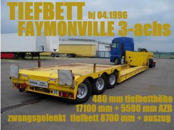 Faymonville FAYMONVILLE TIEFBETTSATTEL 8700 mm + 5500 zwangs - عربة منخفضة مسطحة نصف مقطورة