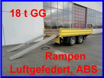 Obermaier 18 t Tandem- 3 Seiten- Kipper- Tieflader - مقطورة مسطحة منخفضة