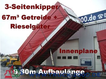 KEMPF 3-Seiten Getreidekipper 67m³   9.80m Aufbaulänge - مقطورة صهريج