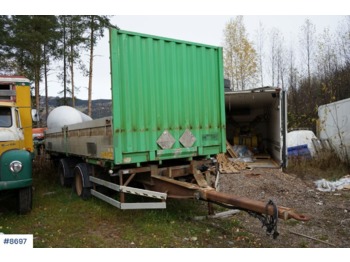 مقطورة نقل الحاويات Wilco 2 axle container trailer with flatbed. Repair object: صورة 1